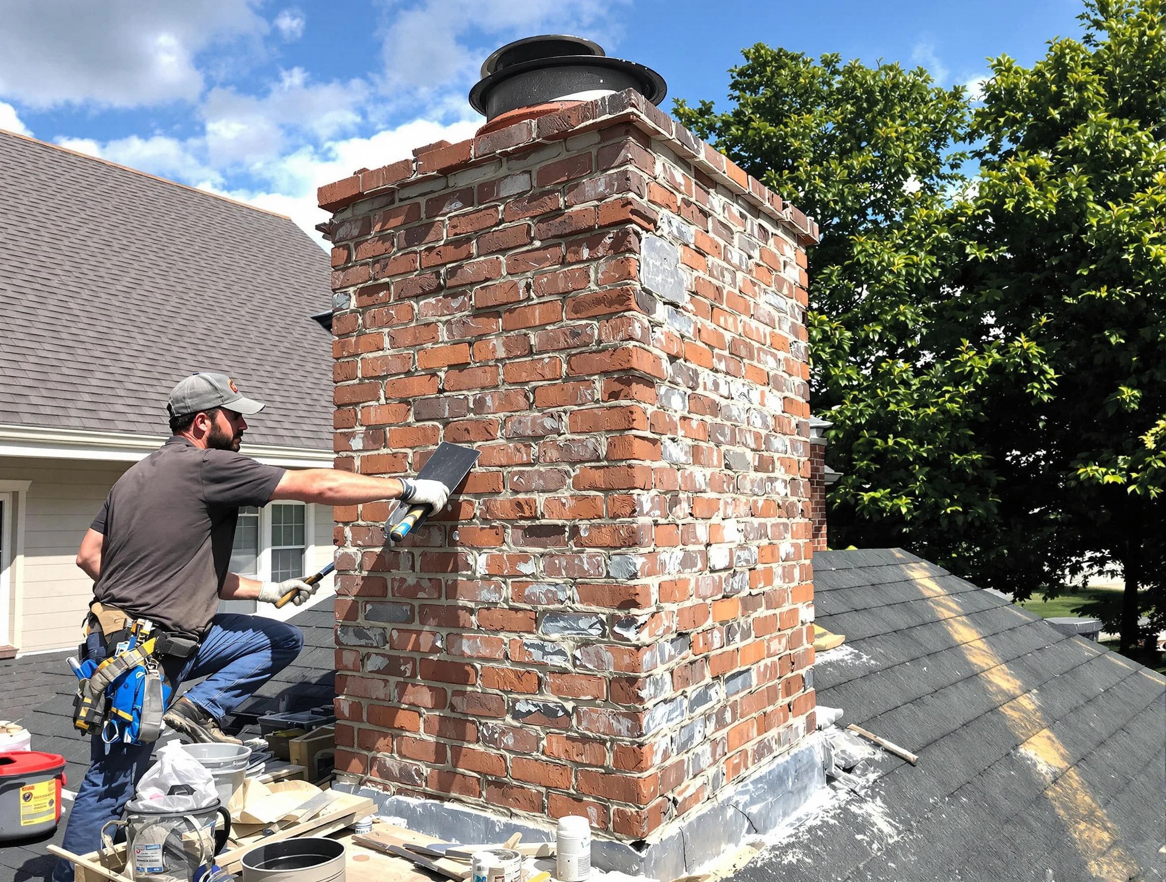 Completed chimney rebuild by Quincy Chimney Sweep in Quincy, MA