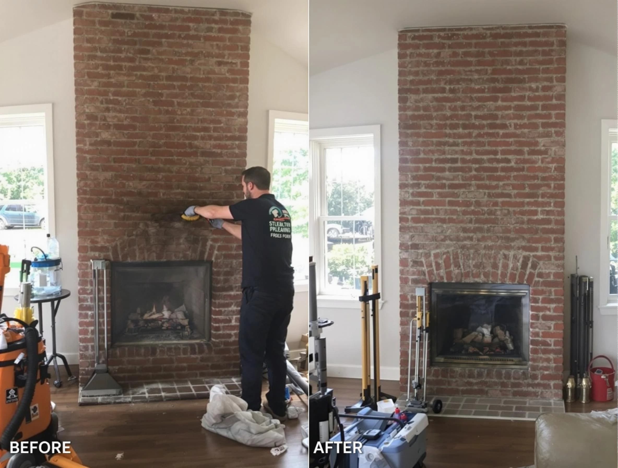 Finished chimney sweeping service by Quincy Chimney Sweep in Quincy, MA