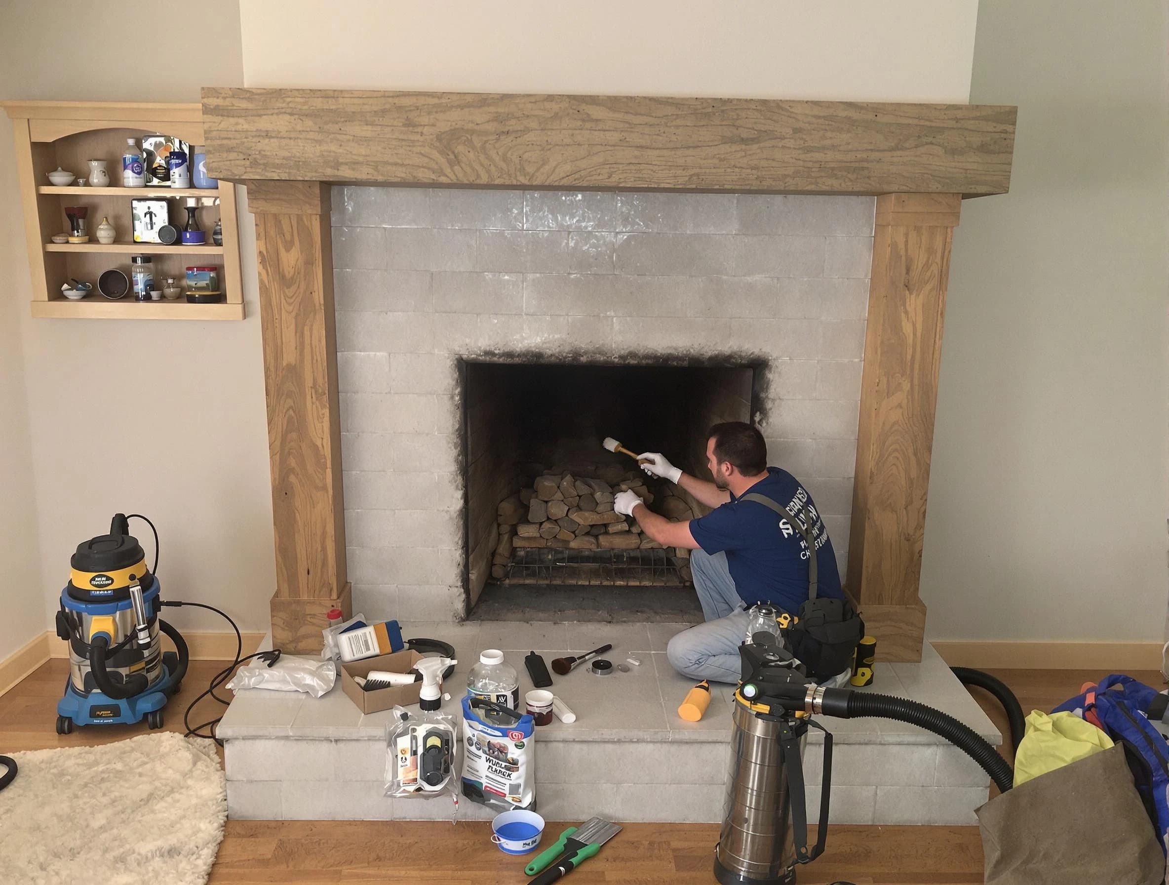 Detailed creosote removal process by Quincy Chimney Sweep in Quincy, MA
