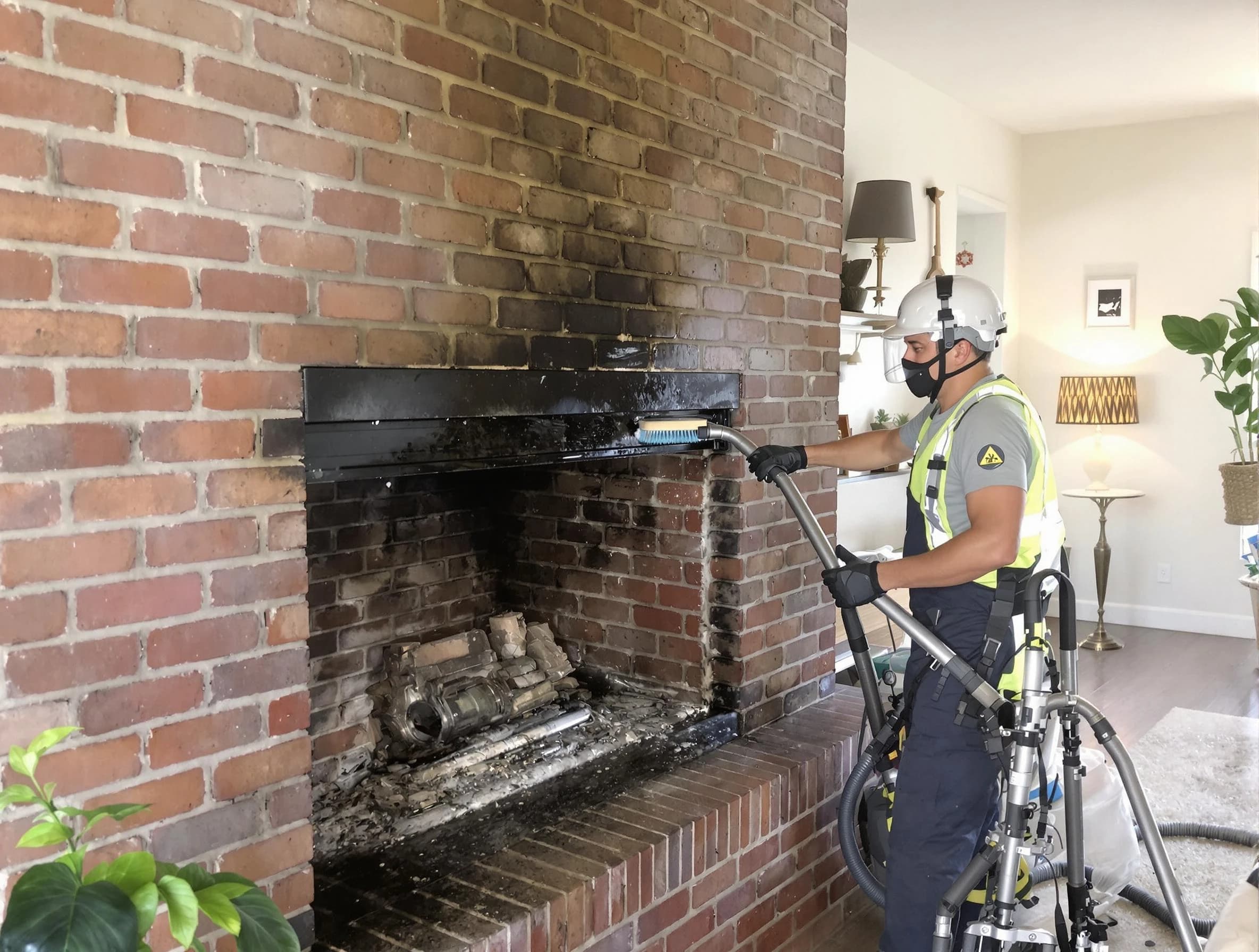 Quincy Chimney Sweep providing fireplace cleaning services in Quincy, MA