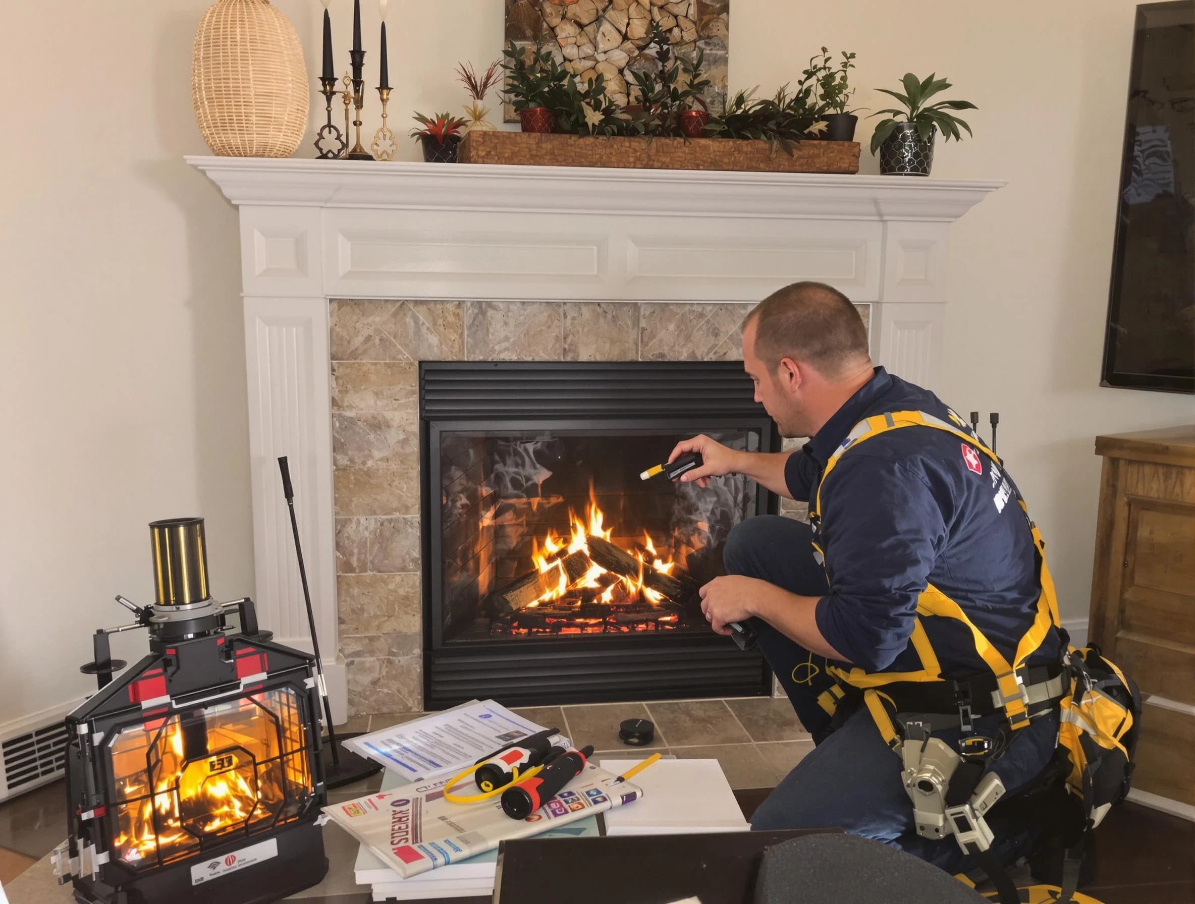 Safety-focused fireplace inspection by Quincy Chimney Sweep in Quincy, MA