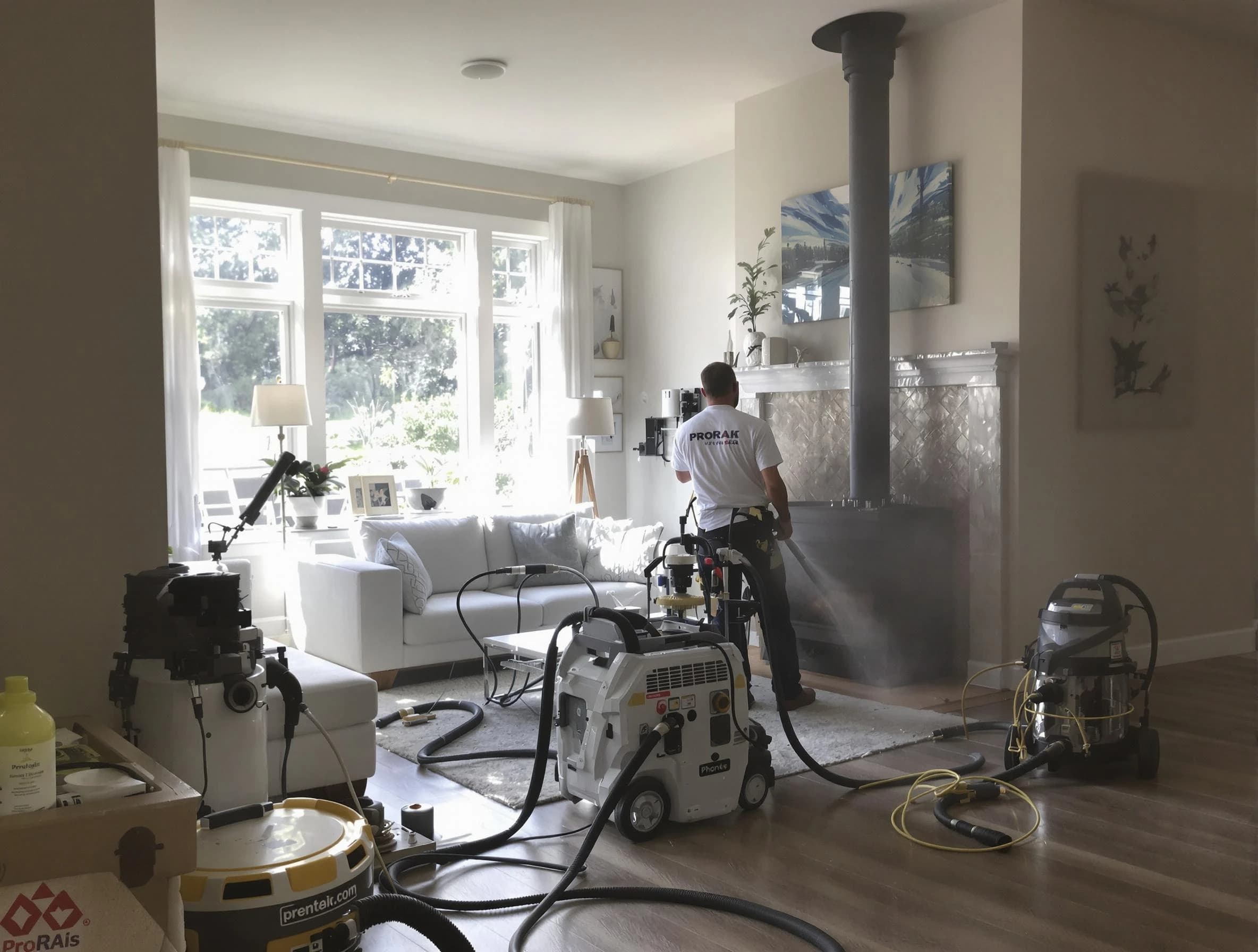 Soot removal service by Quincy Chimney Sweep for a fireplace in Quincy, MA